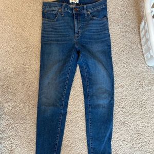 Madewell Dark Wash 9” Mid-Rise Skinny Jeans